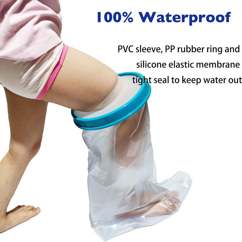 Tideshake 100% Waterproof Kid Leg Cast Cover for Showering, Reusable Kid Short Leg Cast Protector, Cast Covers for Shower Leg, Cast Bag for Shower, Cast Cover for Showering Foot (18inch) - Image 3